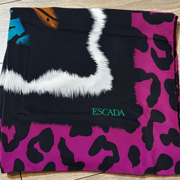 Vintage Large ESCADA Silk Scarf - Picture 6 of 6